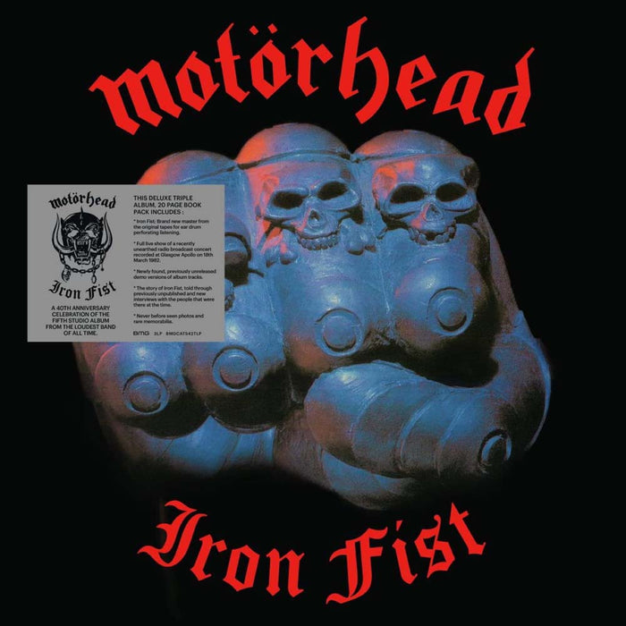 Motorhead Iron Fist Vinyl LP Triple 2022