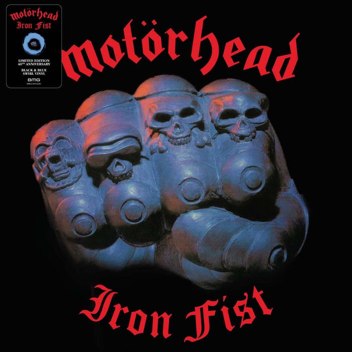 Motorhead Iron Fist Vinyl LP Black & Blue Swirl Colour 2022