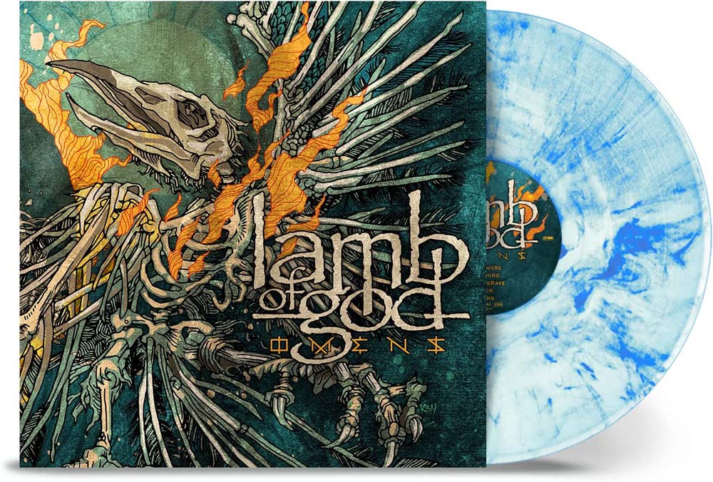 Lamb Of God Omens Vinyl LP Marbled White & Sky Blue 2022