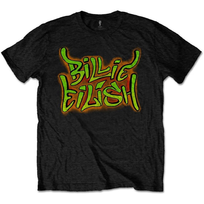 Billie Eilish Grafitti Logo Black Small Unisex T-Shirt