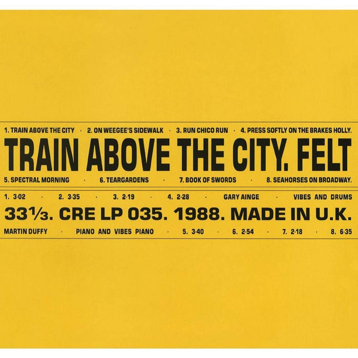 Felt Train Above the City Deluxe Vinyl LP New 2018