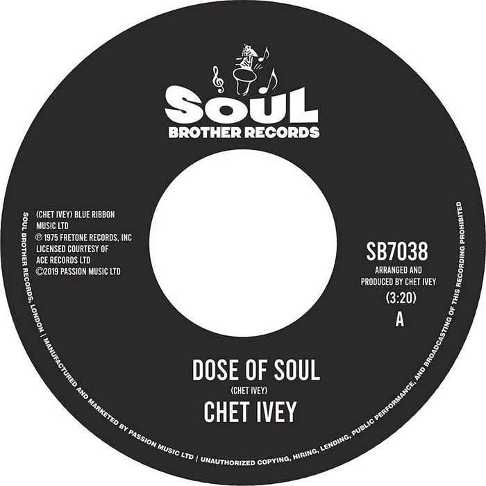 Chet Ivey Dose of Soul 7" Vinyl Single New 2019