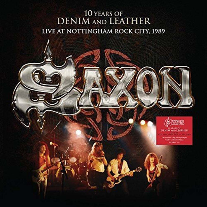 SAXON 10 Years Of Denim And Leather 2LP Coloured Vinyl NEW 2017