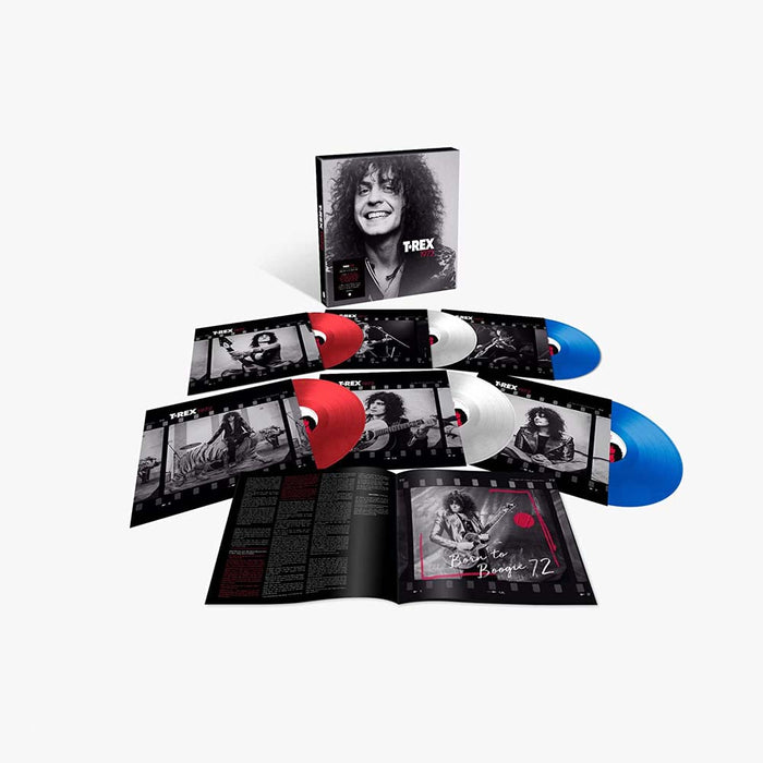 T. Rex 1972 Vinyl LP Box Set (+ Tony Visconti Signed Print) Red/Blue/White Colour 2022