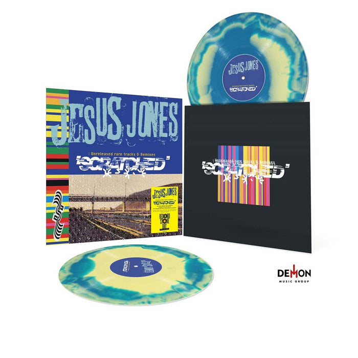 Jesus Jones Scratched Vinyl LP Blue And Yellow Marble Colour RSD 2022