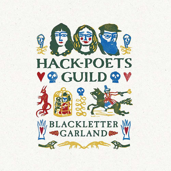 Hack-Poets Guild Blackletter Garland Vinyl LP Blue Marbled Colour 2023