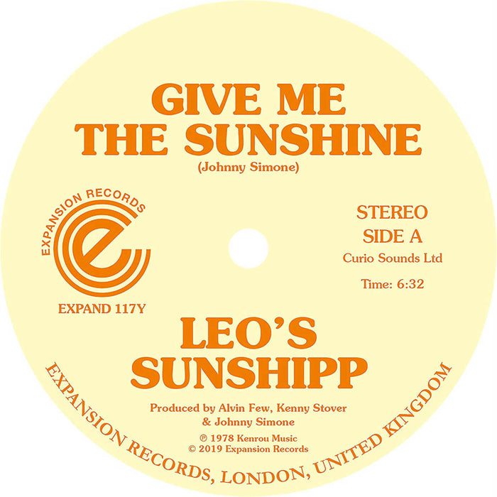 Leos Sunshipp Give Me The Sunshine 12" Vinyl Single New