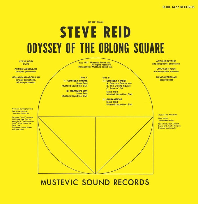 Steve Reid Odyssey Of The Oblong Square Vinyl LP Gold Colour 2022