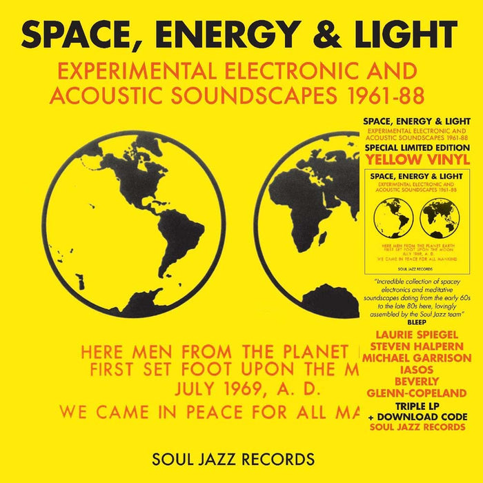 Soul Jazz Records Presents Space, Energy & Light: Experimental Electronic And Acoustic Soundscapes 1961-88 Vinyl LP Yellow Colour 2023