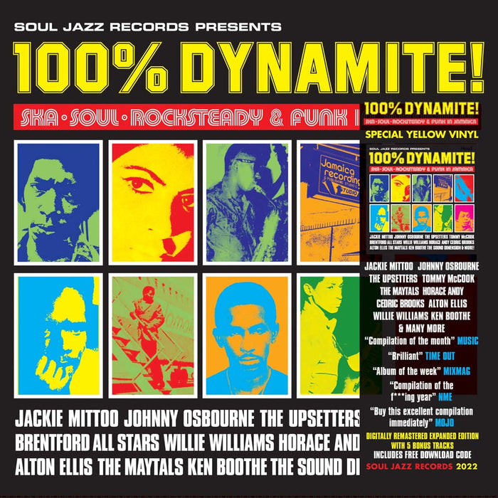 100% Dynamite! Ska, Soul, Rocksteady And Funk In Jamaica Vinyl LP Soul Jazz Records Yellow Colour RSD June 2022