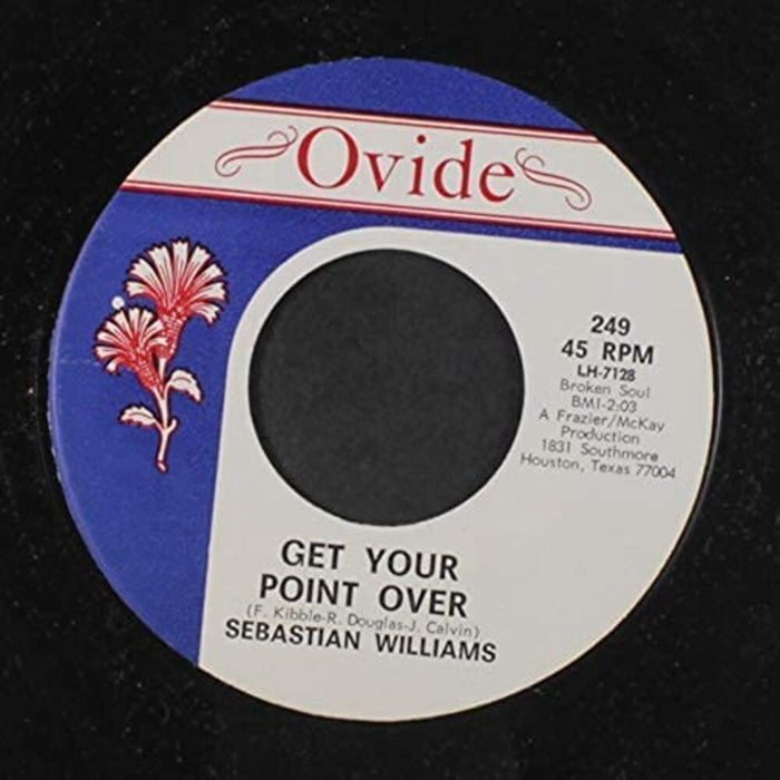 Sebastian Williams Get Your Point Over Vinyl 7" Single 2021