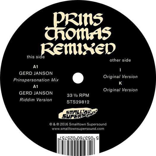 PRINS THOMAS Gerd Janson Remixes 12" EP Vinyl NEW 2017