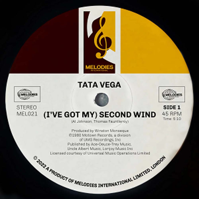 Tata Vega / Al Johnson I've Got My Second Wind Vinyl 12" Single 2022