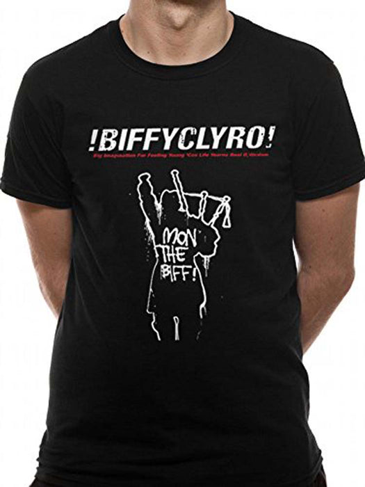 Biffy Clyro Mon The Biff T-Shirt Mens Black Large New