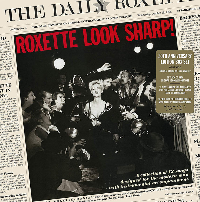 Roxette Look Sharp 30th Anniversary Vinyl LP + CD + DVD Box Set New 2018