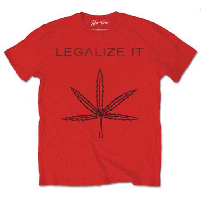 LEGALIZE IT Peter Tosh MENS RED T-SHIRT Size Large