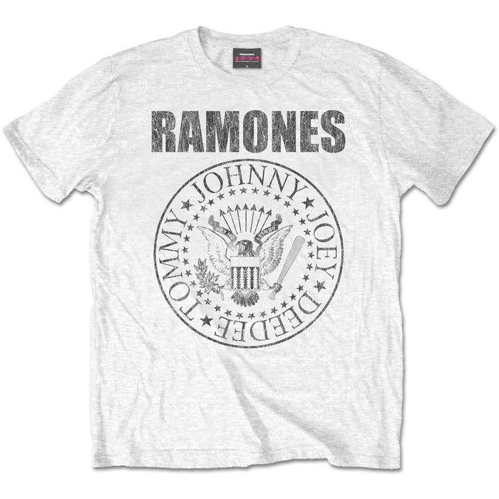 RAMONES Seal MENS White MEDIUM T-Shirt NEW