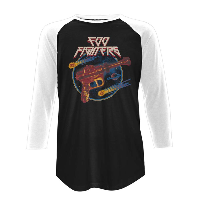 FOO FIGHTERS Ray Gun MENS Black MEDIUM Baseball Shirt NEW