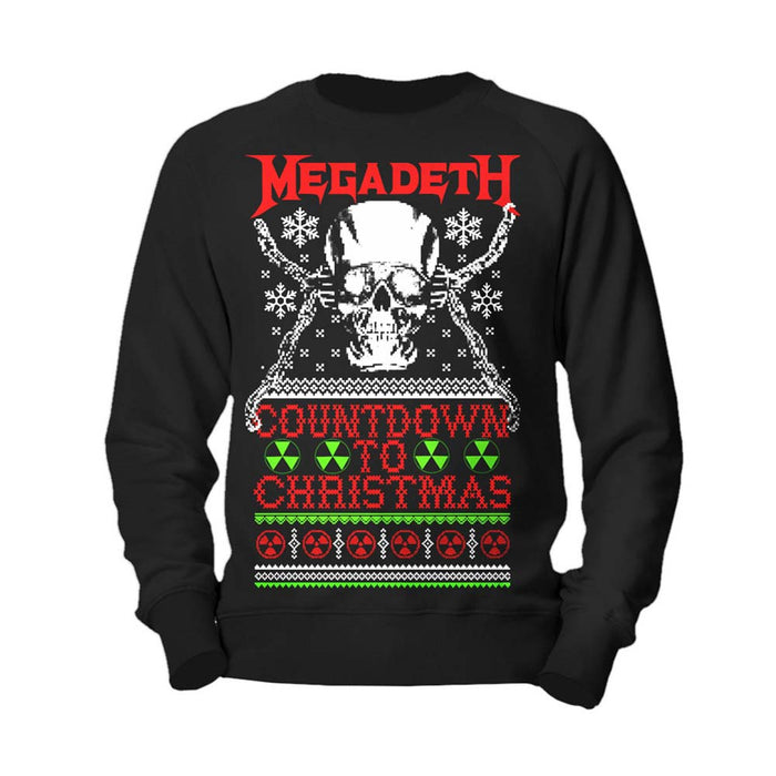 MEGADETH Countdown To Christmas MENS Black SMALL Jumper NEW