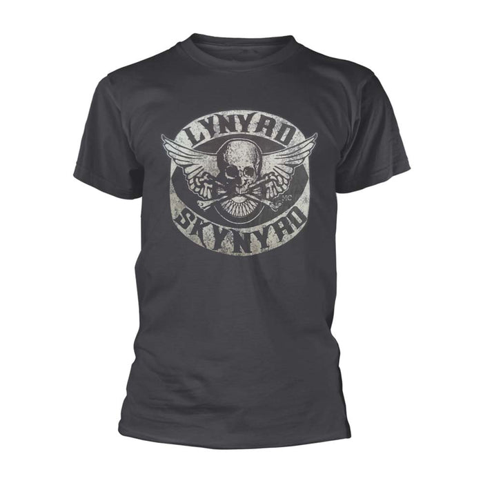 LYNYRD SKYNYRD Biker Patch MENS Grey SMALL T-Shirt NEW