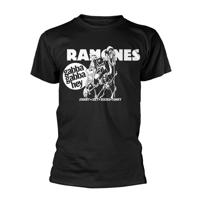 RAMONES Gabba Gabba Hey Cartoon MENS Black SMALL T-Shirt NEU