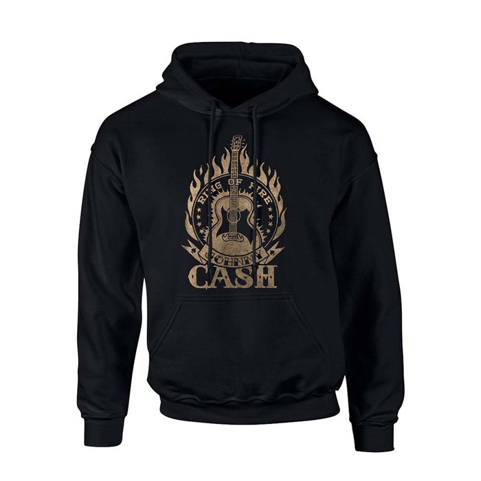 JOHNNY CASH Ring Of Fire MENS Black SMALL Hoodie NEW