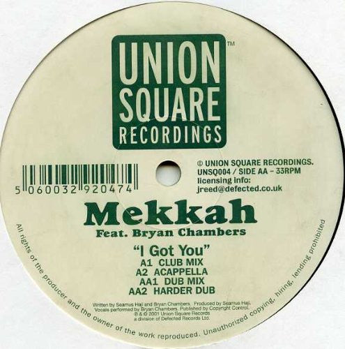 Mekkah - I Got You [12" VINYL] Electronic House Music Brand New