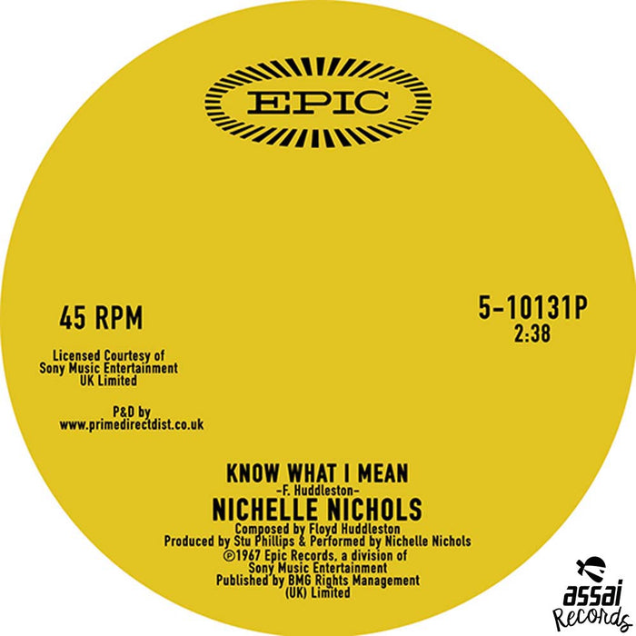 Nichelle Nichols Know What I Mean/Why Don't You 7" Vinyl Single RSD 2019