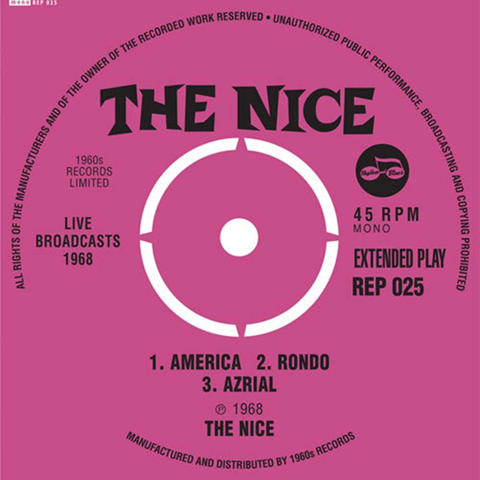 The Nice Live Broadcasts 1968 7" Vinyl EP New 2019