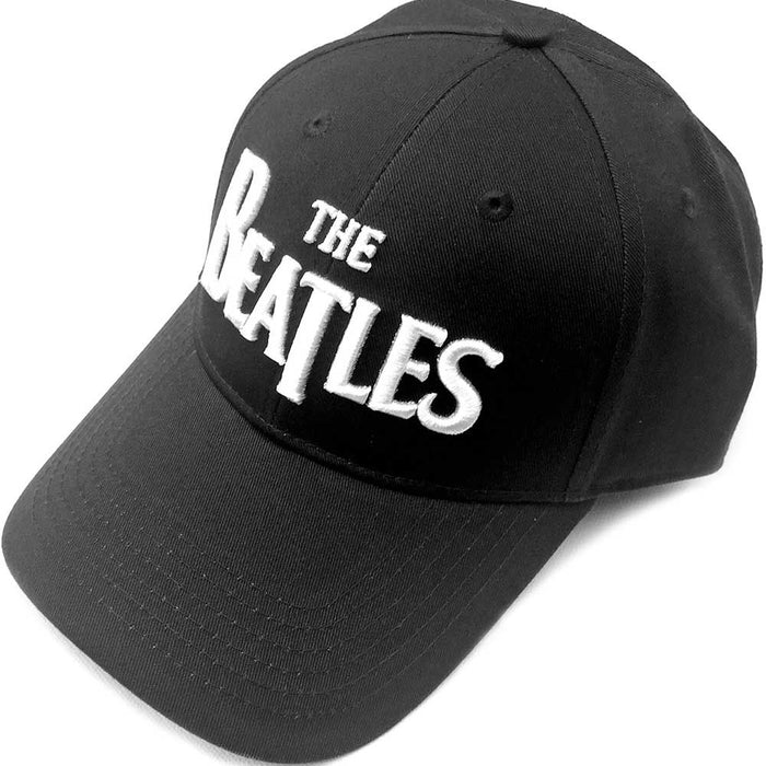 The Beatles - Beatles White Drop T Logo BL Baseball Cap