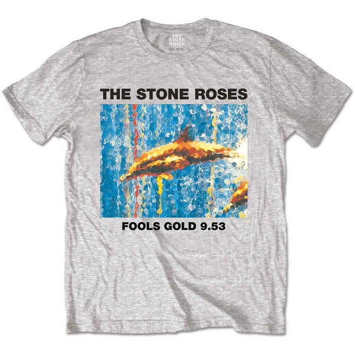 Stone Roses Fools Gold T-Shirt Grey Large Unisex T-Shirt