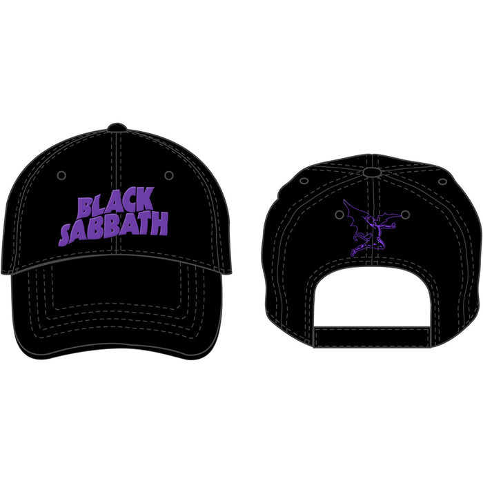 Black Sabbath Logo & Devil Baseball Cap Black