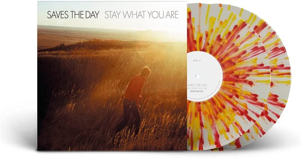 Saves The Day Stay What You Are Vinyl LP White With Red, Orange and Yellow Splatter 2023