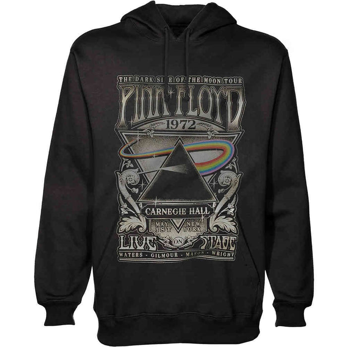 Pink Floyd Carnegie Hall Poster Mens Black Hoodie X Large