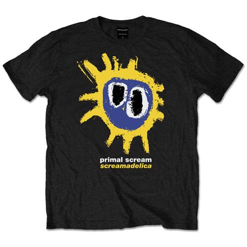 Primal Scream Screamadelica Yellow  Black Large Unisex T-Shirt