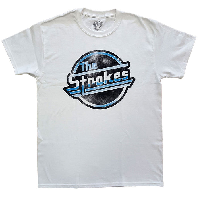 The Strokes Logo White Medium Unisex T-Shirt