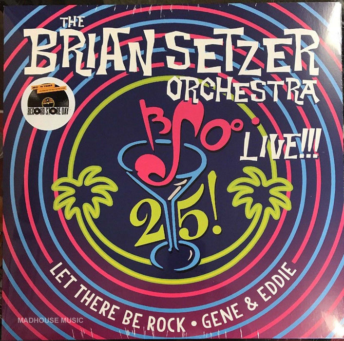 BRIAN SETZER ORCHESTRA 25 Live! 12" Blue Single NEW 2017
