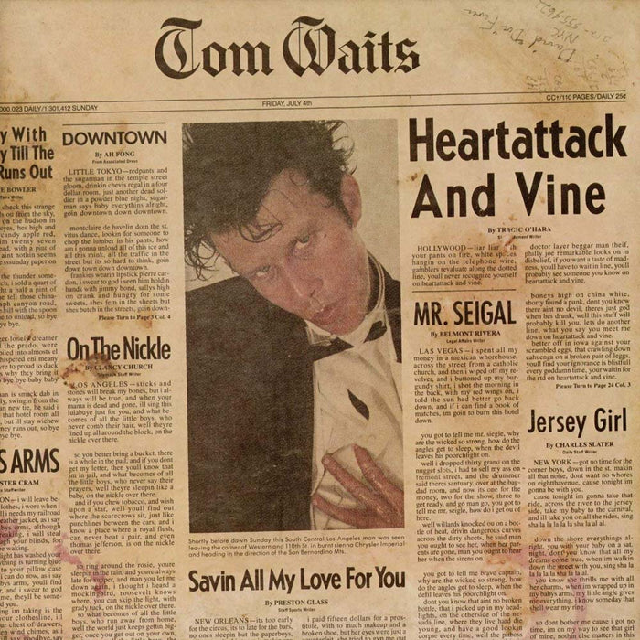 Tom Waits Heartattack And Vine Limited Clear Vinyl LP New 2018