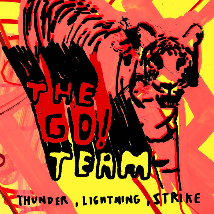 The Go! Team Thunder Lightning Strike Vinyl LP Magenta Colour & Sticker Sheet LOVE RECORD STORES 2021