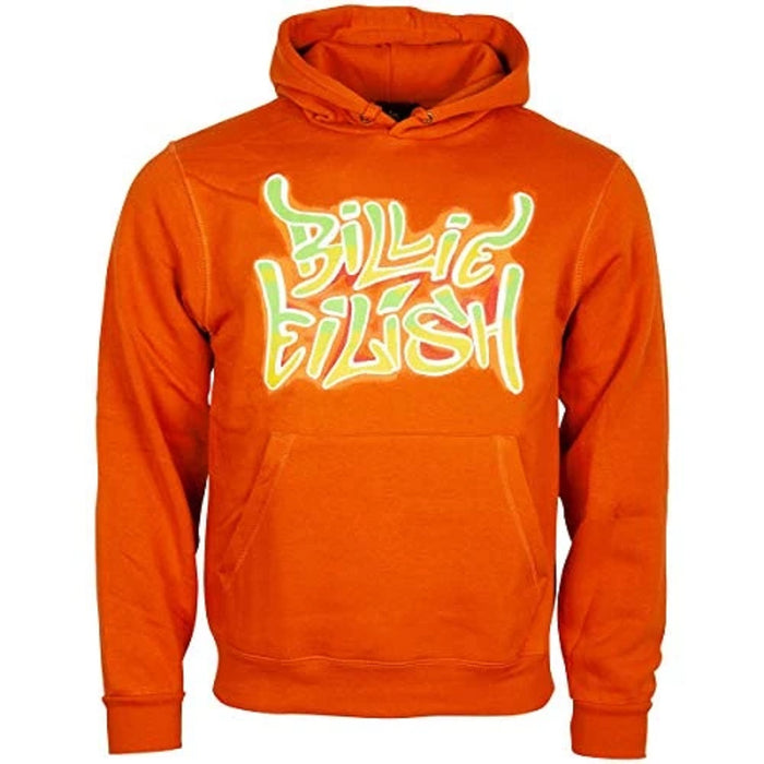 Billie Eilish - Airbrush Flames Hoodie XL Orange 2019
