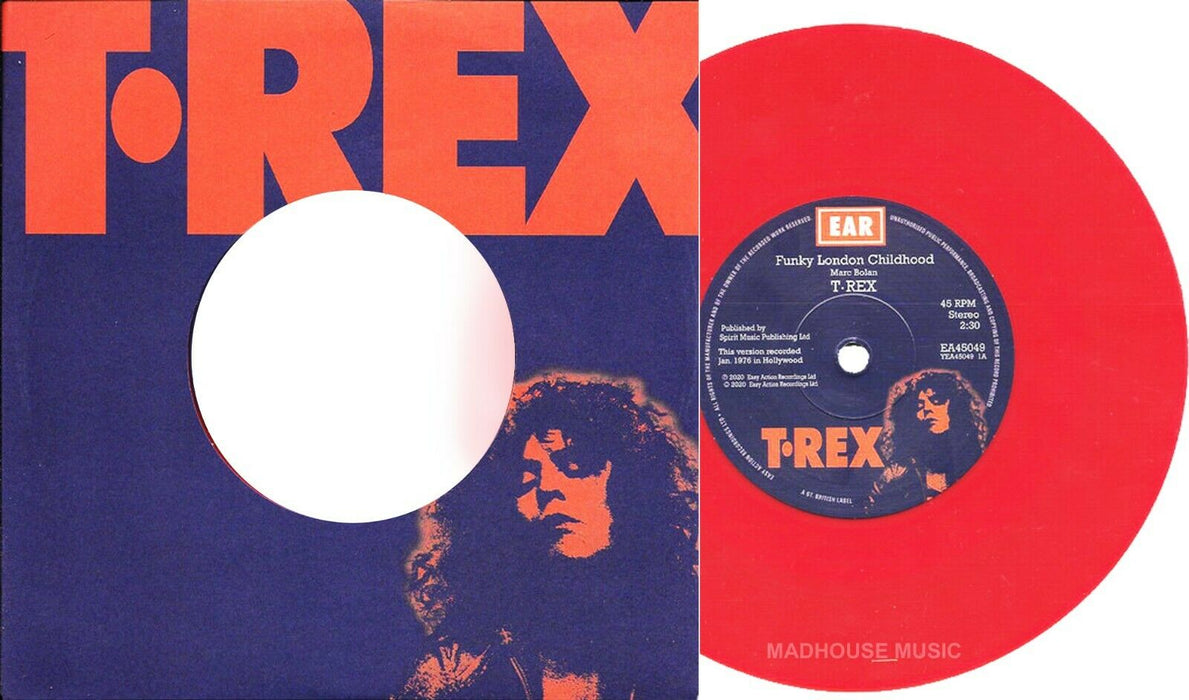 T Rex Funky London Childhood 7" Vinyl Single Red Colour 2020