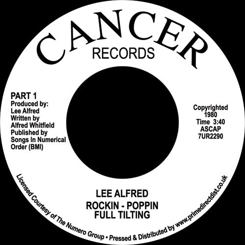 Lee Alfred Rocking Poppin Full Tilting Vinyl 7" Single RSD Oct 2020
