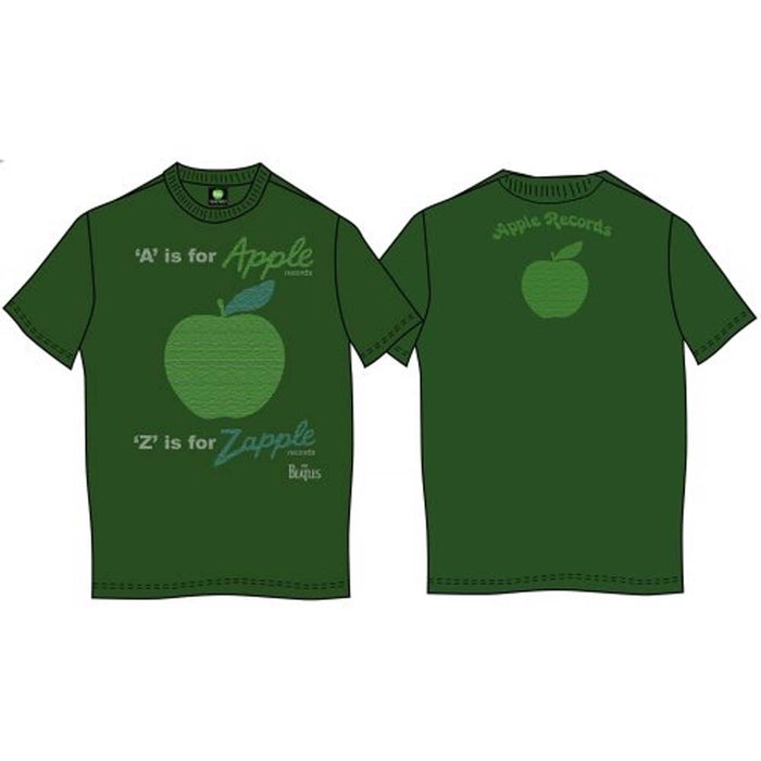 BEATLES A IS FOR APPLE T-SHIRT XL MENS NEW OFFICIAL KELLY GREEN