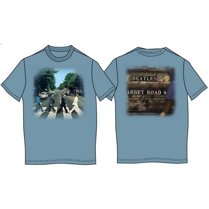 The Beatles Abbey Road Faded Denim Large Mens T-Shirt
