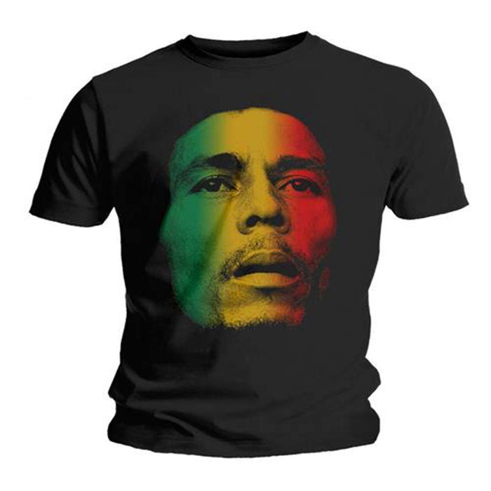 BOB MARLEY FACE T-SHIRT LARGE MENS NEW OFFICIAL BLACK