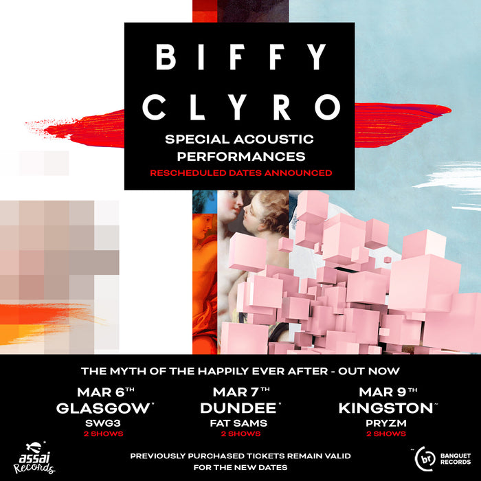 BIFFY CLYRO 'The Myth Of The Happily Ever After' Album + SWG3 Glasgow Ticket Bundle - LATE SHOW 15th January 2022 - NEW Date 6th March 2022