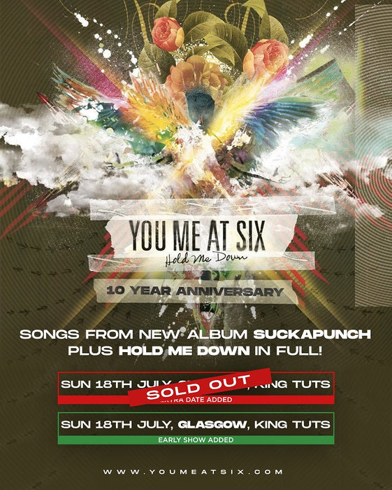 You Me At Six 'SUCKAPUNCH' Album + GLASGOW Ticket Bundle - RESCHEDULED DATE 26TH NOVEMBER 2021) The Cathouse