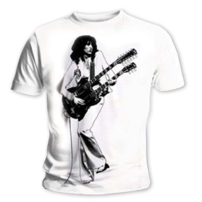 JIMMY PAGE URBAN IMAGE T-SHIRT MEDIUM MENS NEW OFFICIAL WHITE