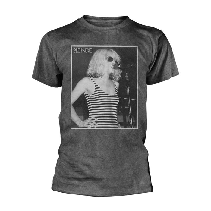 Blondie Striped Singing T Shirt Mens Grey Large New