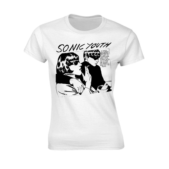 Sonic Youth Goo Album Cover T-Shirt White Small Ladies New